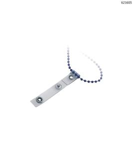 PVC strap adaptor 3-3/8" clear for neck chain
